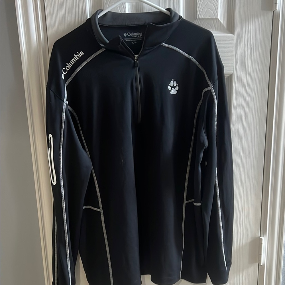 Columbia Black and White Half-Zip Pullover